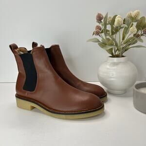 Everlane The Chelsea Boot Leather Tobacco Brown Women 8 Tried On Cushion Insole